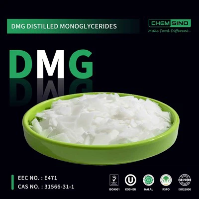 Le flocon de DMG de monoglycérides distillés E471 fait de la crème glacée No CAS : 123-94-4