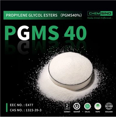 Esters d'acides gras de propylène glycol PGMS 40 % N° CAS 1323-39-3