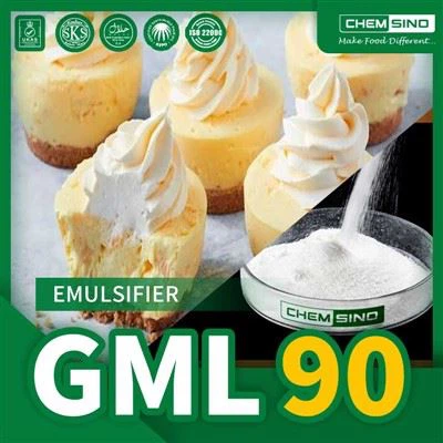CAS 142-18-7 Émulsifiant de qualité alimentaire E471 Gml Monolaurate de glycérol à 90 %