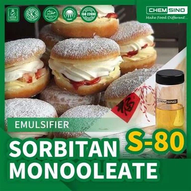 Utilisations d'émulsifiant de monooléate de sorbitan dans les aliments à vendre